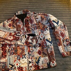 PacSun Multicolor Patchwork Varsity Jacket